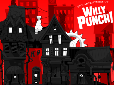 The Advantures of Willy Punch! location anna ivanova background building concept art game art location london nikita oscolcov pykodelbi steampunk willy punch!