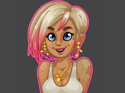 Girl avatar #2 anna ivanova avatar cartoon character concept art flash game art nikita oscolcov personage pykodelbi treasure hunters