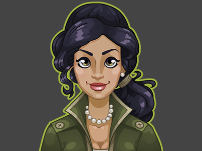 Girl avatar #3 anna ivanova avatar cartoon character concept art flash game art nikita oscolcov personage pykodelbi treasure hunters