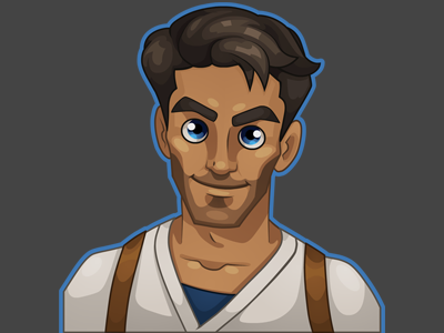 Man avatar #1 anna ivanova avatar cartoon character concept art flash game art nikita oscolcov personage pykodelbi treasure hunters