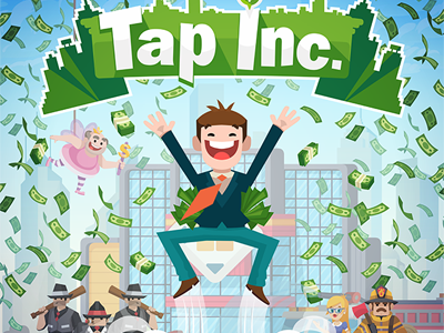 Tap Inc. game anna ivanova cartoon character concept art flat game art money nikita oscolcov pykodelbi tap