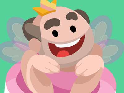 Fairy man game character for TapInk game android ballet characterdesign fairyman flatvector gameart gamedev ios item object tapink