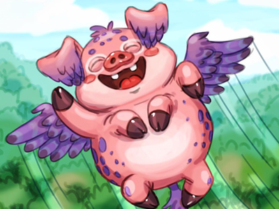 Flying Piggy creature character