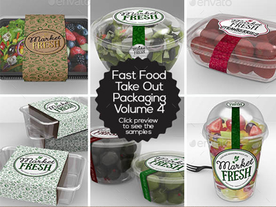 Fast Food Boxes: Take Out Packaging Mock Ups by Graphic Assets on Dribbble