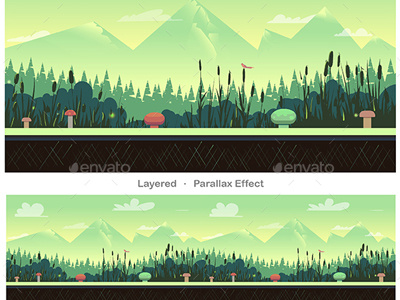 Nature landscape in Green Colours background background illustration cartoon background game game assets game background game illustration graphicassets illustration landscape nature background seamless background