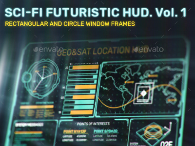 Sci-Fi Futuristic HUD. Vol. 1: Rectangular And Circle Window futuristic elements game game assets game elements graphic assets graphicassets gui sci fi elements sci fi illustration sci fi interface ui elements