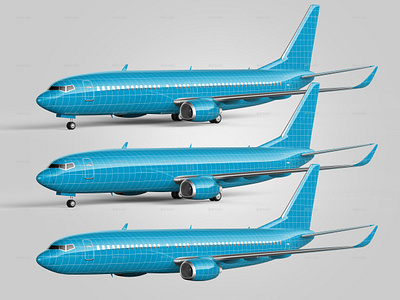 Download 737 Jet Airliner Mockup Passenger Cargo By Graphic Assets On Dribbble