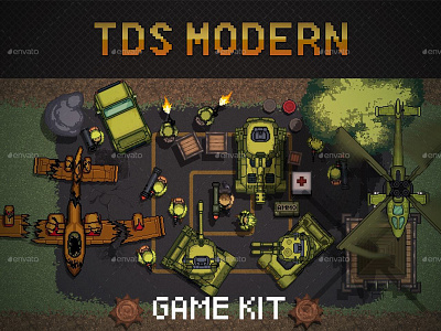 TDS Pixel Art Game Assets 2d action adventure android animation assets game game assets gamedev graphic assets top down shooter video game