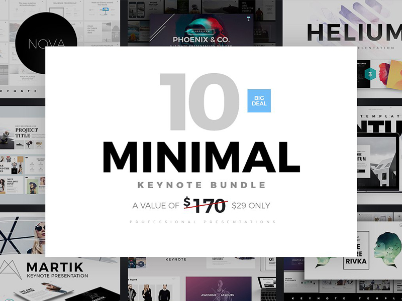 Minimal Keynote Bundle Template by Graphic Assets on Dribbble