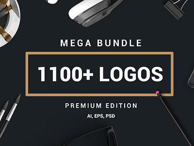 Download Mega Bundle 1100 Logos Badges By Graphic Assets On Dribbble