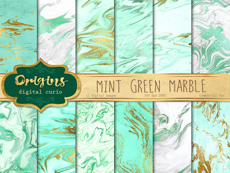 Mint Green Marble Textures by Graphic Assets on Dribbble