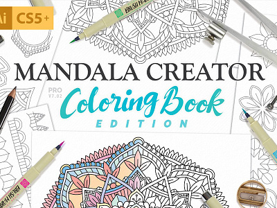 Download Coloring Book Mandala Creator By Graphic Assets On Dribbble