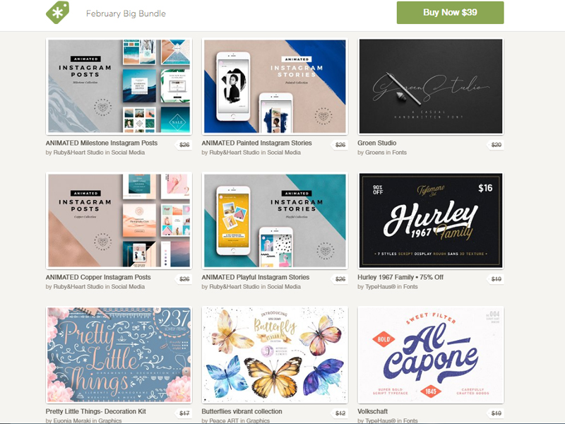 February Big Bundle by Graphic Assets on Dribbble