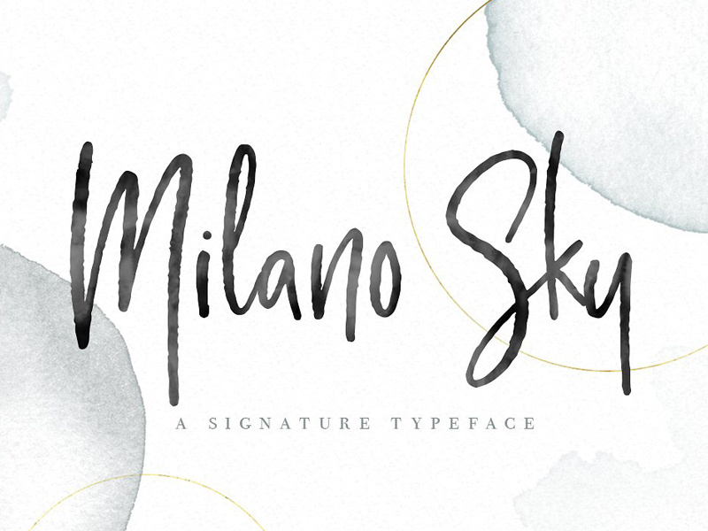 Milano Sky handwritten Script font hand lettered logo font fancy font feminine font handlettering font hand lettered font handwritten script font font typeface script font signature typeface signature font