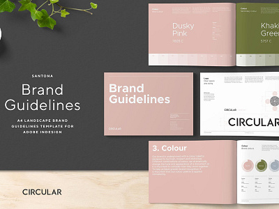 SANTONA / Brand Guidelines agency brand brand guidelines brand manual brand style guide branding brochure design identity minimal style guide template