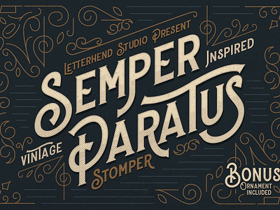 Stomper - A Vintage Display Font display display font elegant elegant fonts flourish font invitation logo logotype luxury monoline novel old school ornament outline outline logo retro rustic vintage vintage display font