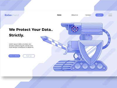 Security - Banner & Landing Page banner cctv concept cyber design development graphic assets icon illustration landing landing page page process professional protect security technology vector web app website