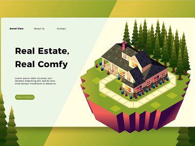 Real Estate - Banner & Landing Page banner concept development estate flat graphic assets home icons illustration landing landing page page process professional property real estate real estate agent real estate logo web app website