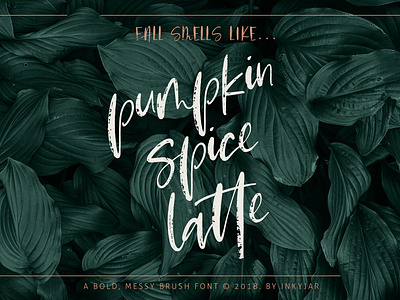 Pumpkin Spice Latte | Brush Script brush font brush fonts brush script calligraphy elegant feminine font graphic assets hand lettered hand lettering handwriting lettering logo modern modern calligraphy pumpkin pumpkin font script script font typeface