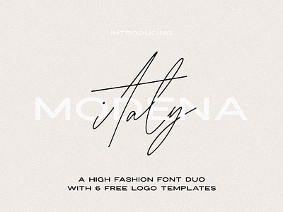 Modena | Duo with 6 Free Logos branding calligraphy duo elegant fashion font font duo free logo lettering logo logo templates modern script script font signature signature fonts stylish trending typeface typography