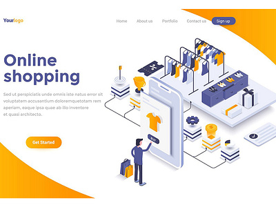 Modern flat design isometric graphic app application banner business concept creative design development flat flat design graphic graphic assets illustration isometric landing landing page modern process technology website