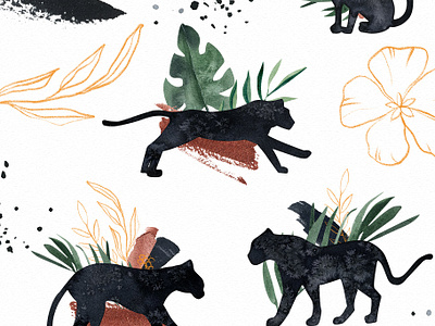 Black Panther Clipart By Graphic Assets On Dribbble