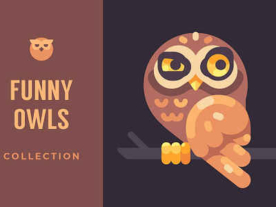 Funny owls collection bird character collection design flat design funny funny owls collection graphic assets icon illustration logo love owl design owls owls collection owls design owls illustration sad sticker vector