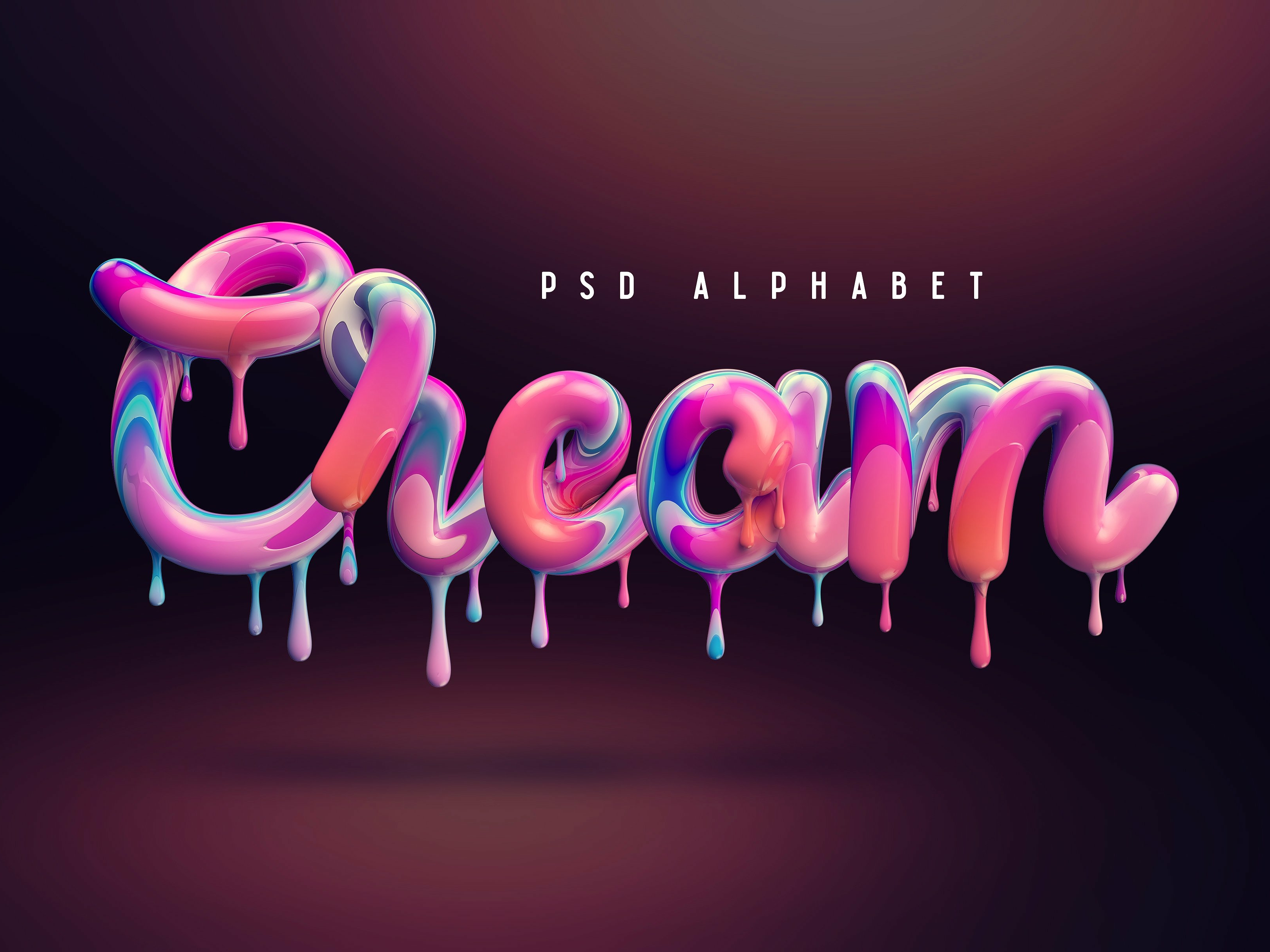 Cream alphabet by Graphic Assets on Dribbble