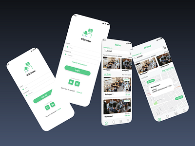 WFFinder - workspaces finder app design ui ux workspace