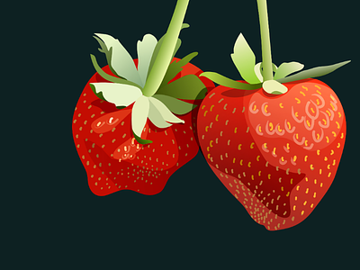Strawberries vector art affinity for ipad art fruit strawberries strawberry vector vector strawberries