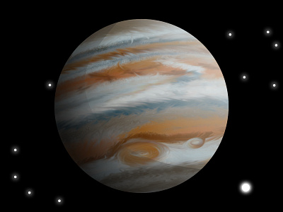 drawing of planet jupiter printable template