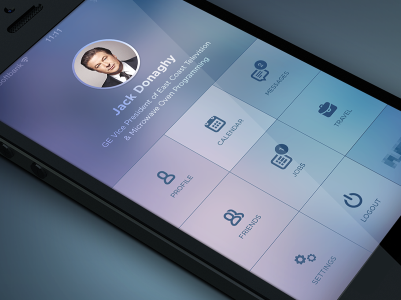 Organiser App Menu by Michael Thomas on Dribbble