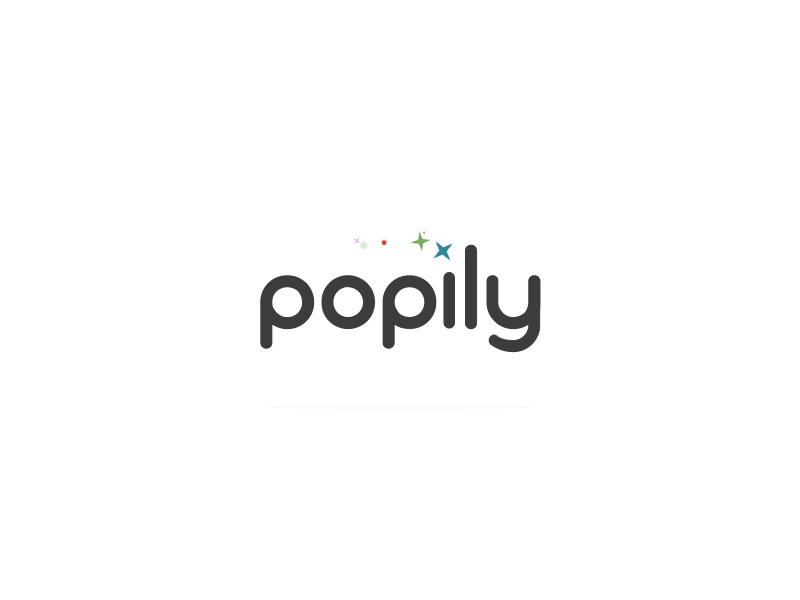 Popily Logo sparkle data magic identity gif logo branding