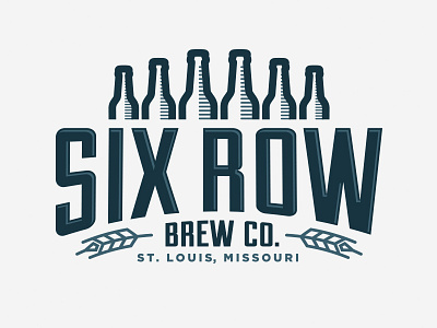 Six Row Brew Co. beer brew hops missouri st. lois typography
