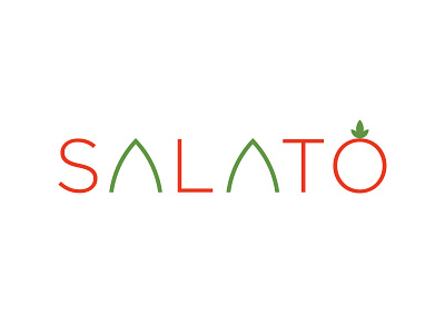 Salato clean logo organic salad salato simple tomato veggies