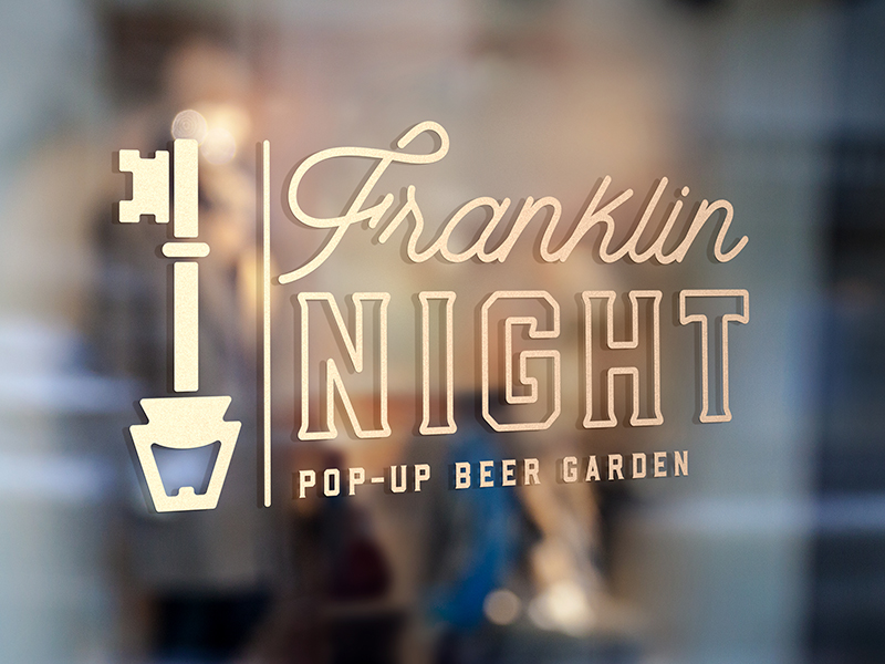 Franklin Night Pop Up Beer Garden Logo By Justin Block On Dribbble