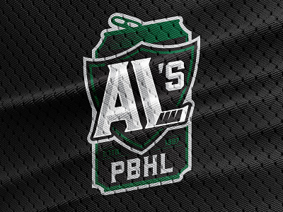 Al's Pro Beer Hockey League badge beer beer league can hockey hockey stick jersey sports tab