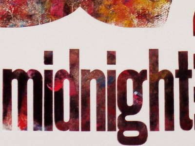 Midnight & Martinis color letterpress type wood type