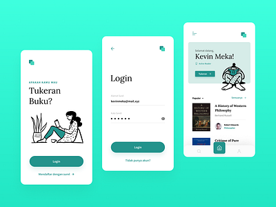 Tukeran App book design mobile mobile app ui ui design