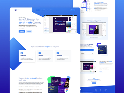 Social Feeds Landing Page branding hero hero design homepage landing landing page logo web design