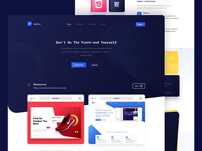 hasten blue branding design hero hero design homepage landing page ui ui design web design