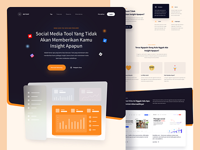 MSTSKP landing page exploration branding design homepage landing page orange social media ui ui design web design
