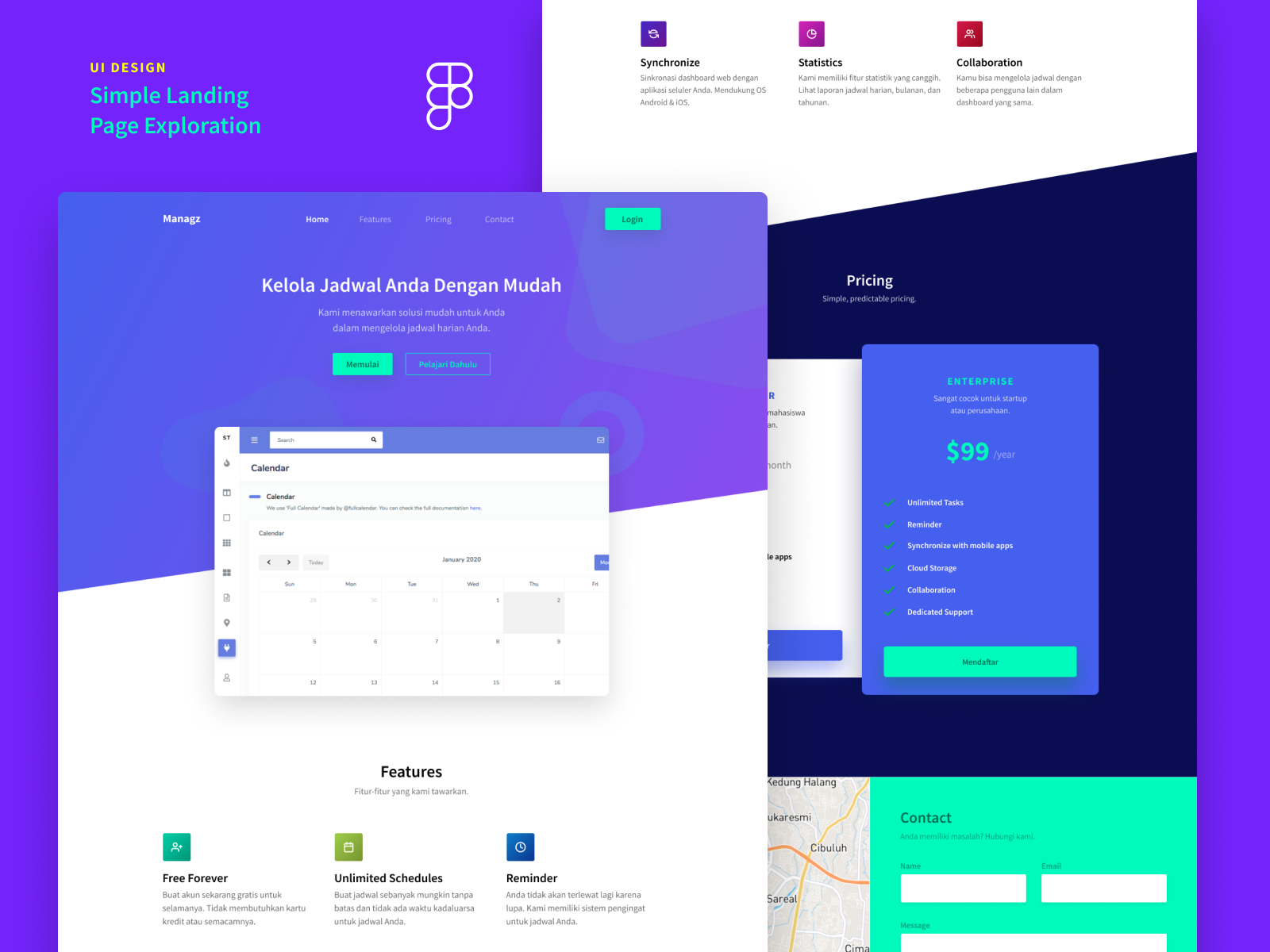 Simple Landing Page Exploration by Nauval on Dribbble