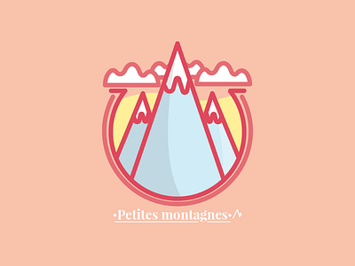 Littles mountains badge belgium brussels dribbble illustration logo mountain vector