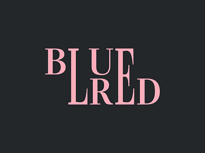 Blured Logo blue brand branding design illustration logo red typography vector