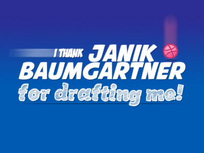 Janik Baumgartner - Thank you for drafting me! first shot first throw got drafted