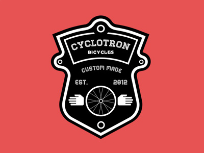 Cyclotron Bicycle Badge badge bicycle cyclotron frame style vintage visualrevolt