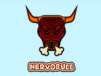 Nervobull Logo animals bull design graphic logo
