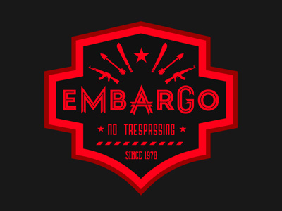 Embargo Logo badge embargo graphic logo patch retro vintage