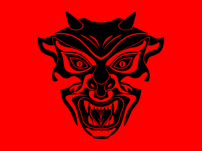 Devil Logo devil expression face graphics logo totem
